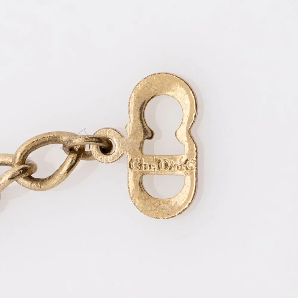 Dior Vintage Crystal CD Necklace_3